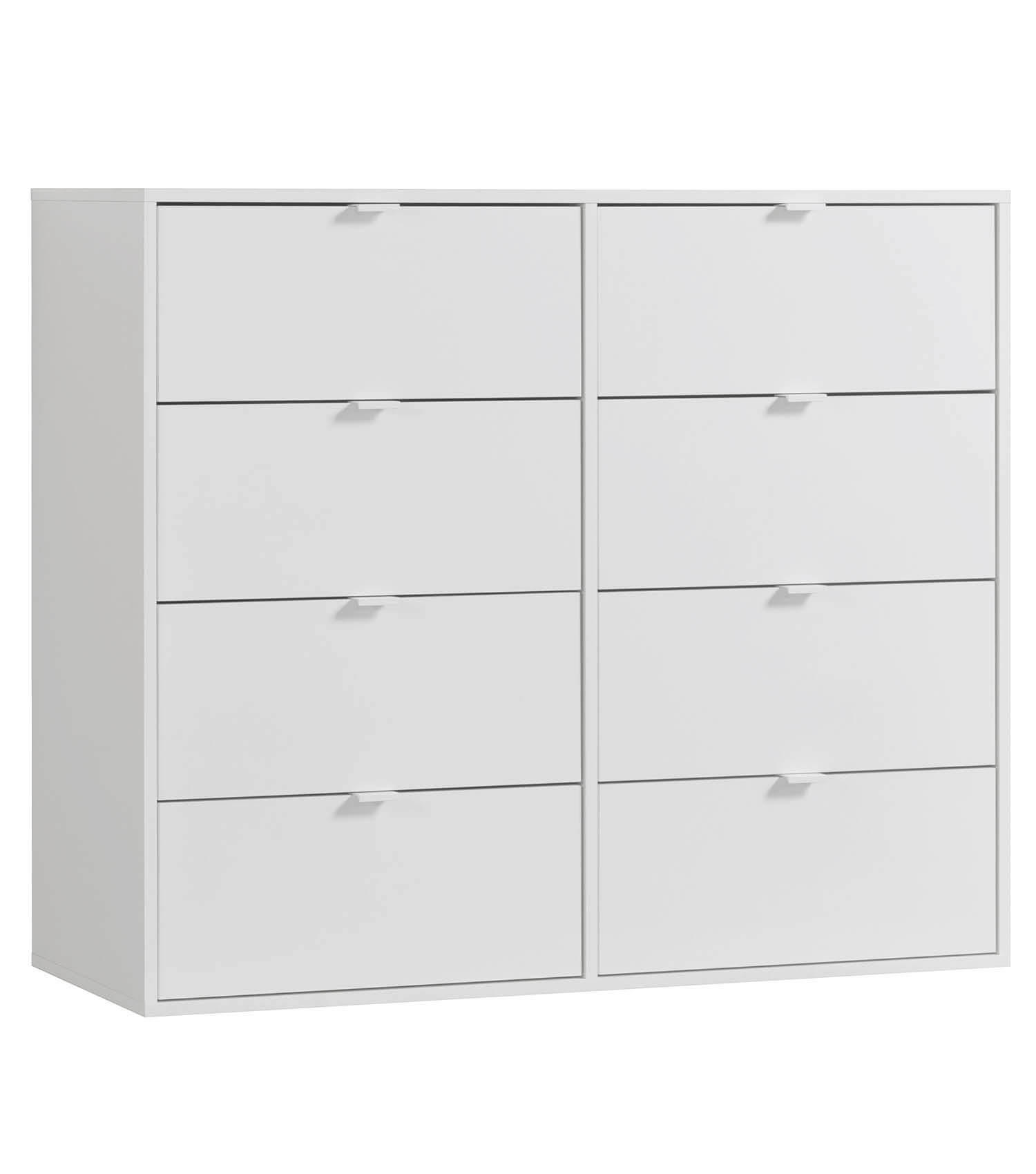 KOMMODE Die Stilvolle - Weiß, Holzwerkstoff (110/95/40cm) - Mokebo