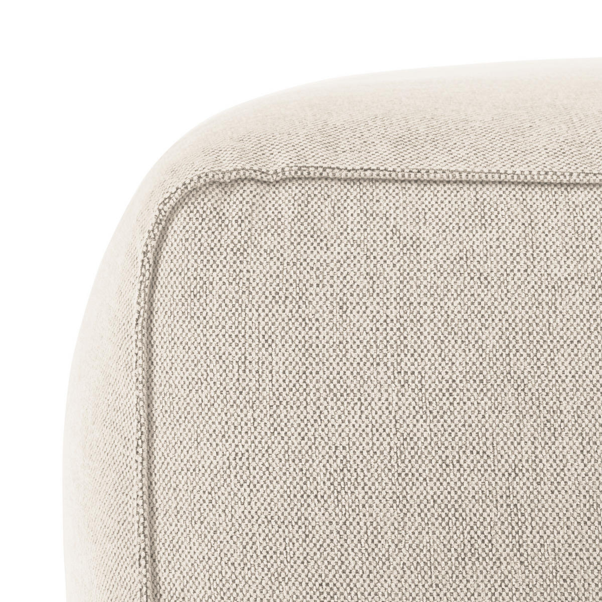 POLSTERHOCKER - Beige/Schwarz, Kunststoff/Textil (81/38/100cm) - home24