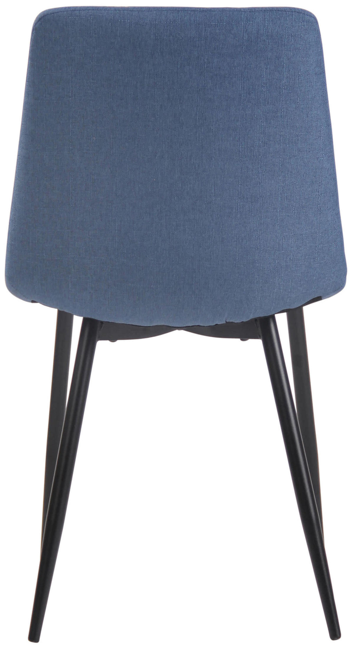 STUHL 4er Set Stoff blau - Blau/Schwarz, Textil/Metall (45/83/57cm) - CLP