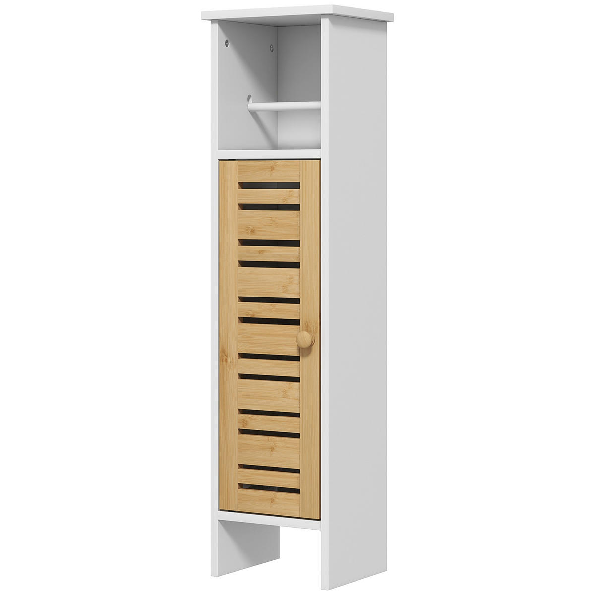 REGAL DE-17314 3 Ebenen mit WC-Papierhalter Weiß & Natur - Weiß, Holzwerkstoff (17/78/21cm) - ComfortXL