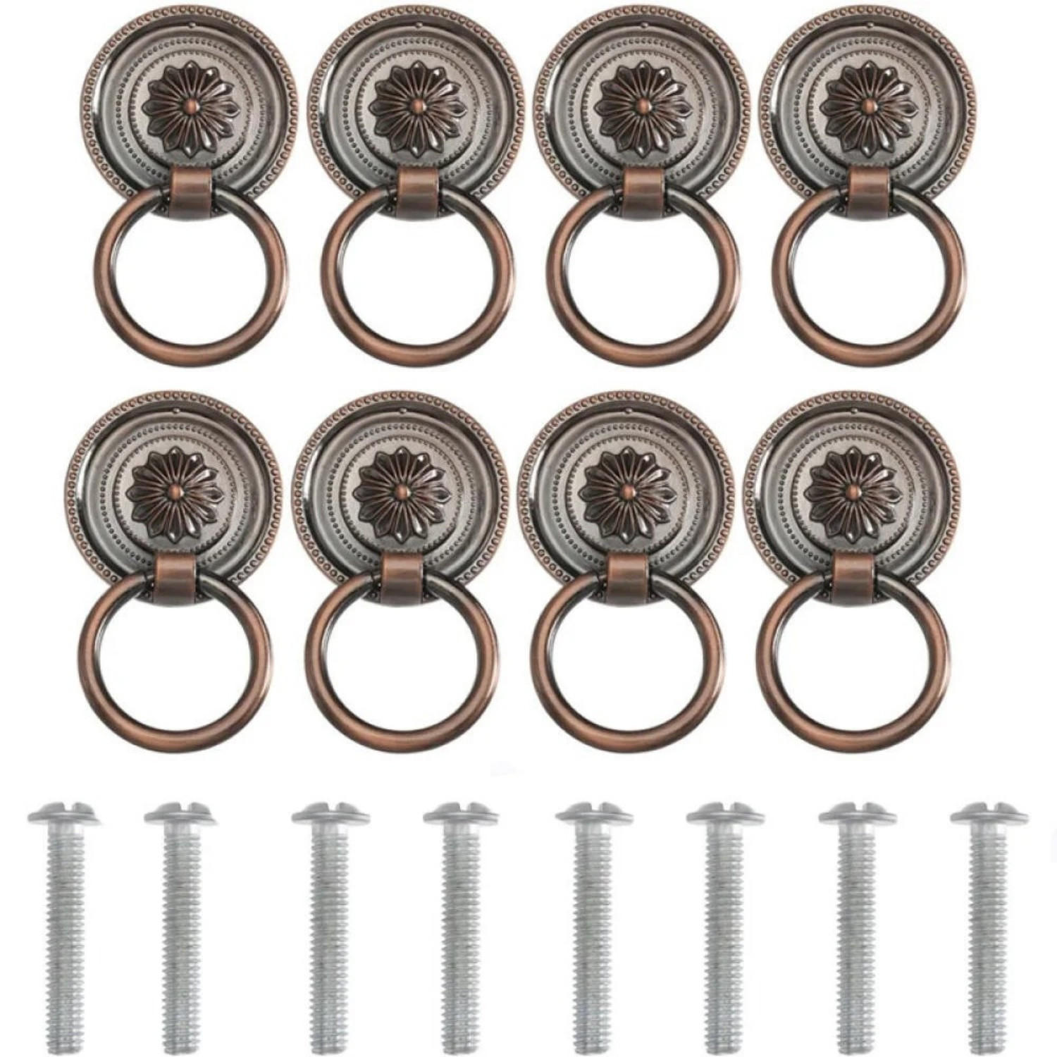 MÖBELGRIFF Bronze Rot 8er-Set - Kupferfarben, Metall (3.7/1/5.2cm)