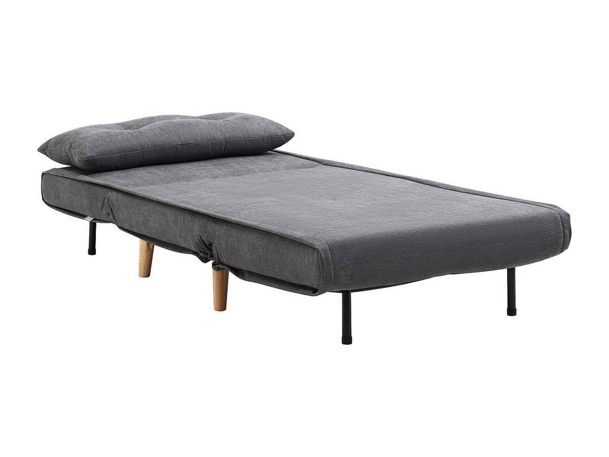 SCHLAFSESSEL - 1 Person - stoff - grau Valerio - Grau, Holz/Textil (90/81/78cm) - Vente-Unique