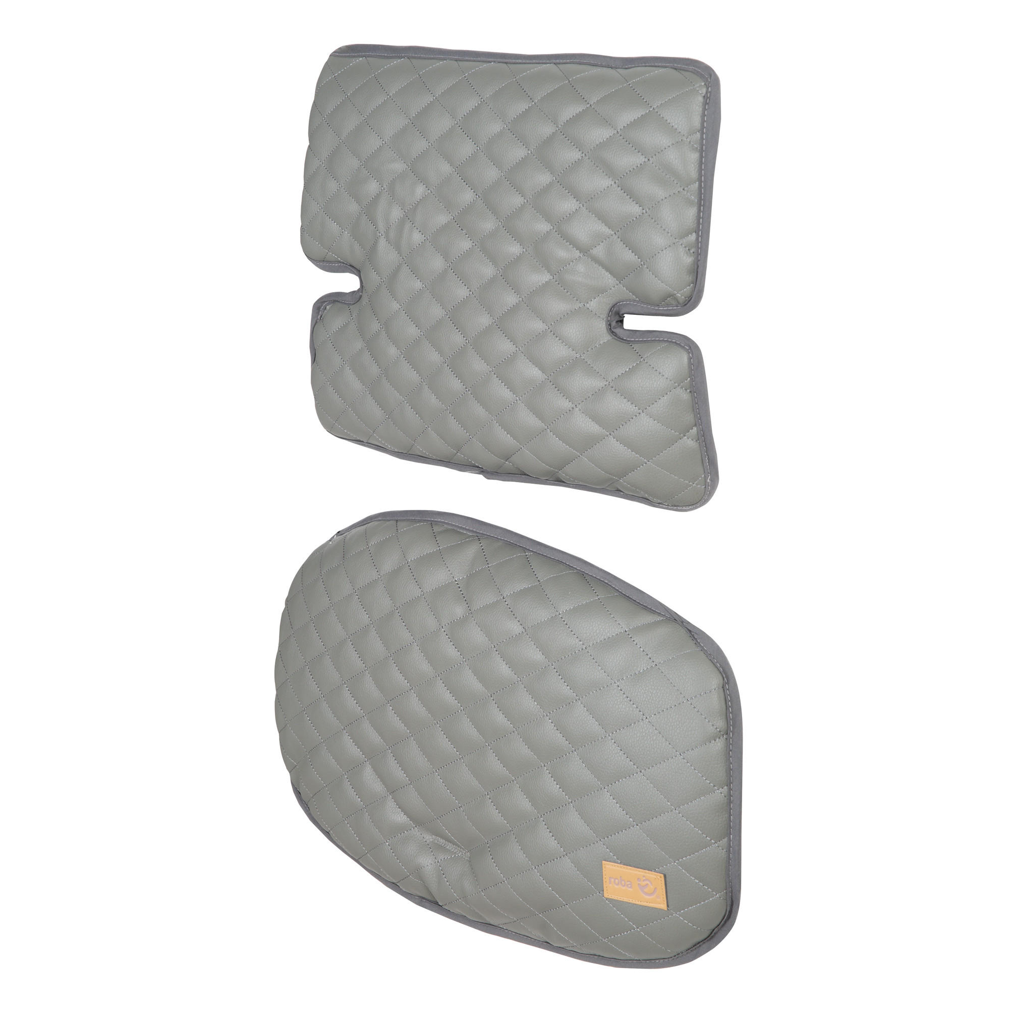 HOCHSTUHL-SITZVERKLEINERER 2-teilig Stone gesteppt - Grau, Textil (28/25/45.5cm) - Roba