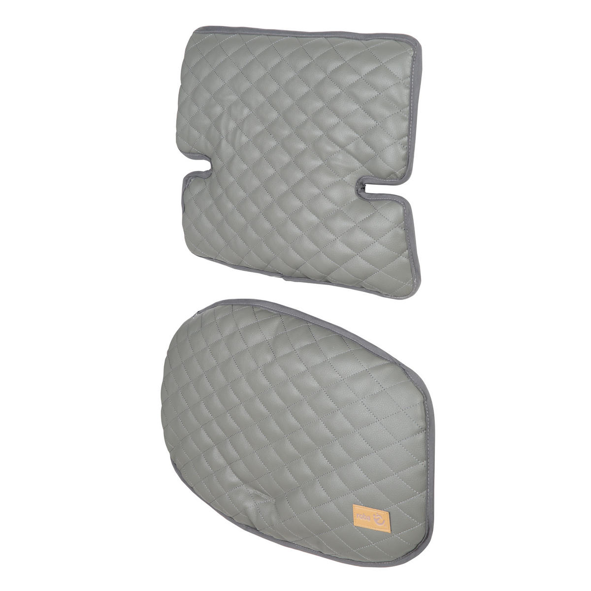 HOCHSTUHL-SITZVERKLEINERER 2-teilig Stone gesteppt - Grau, Textil (28/25/45.5cm) - Roba