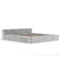 POLSTERBETT Nessino Hellgrau 180/200 cm - Hellgrau/Schwarz, Holz/Holzwerkstoff (180/200cm) - Maison de Reve