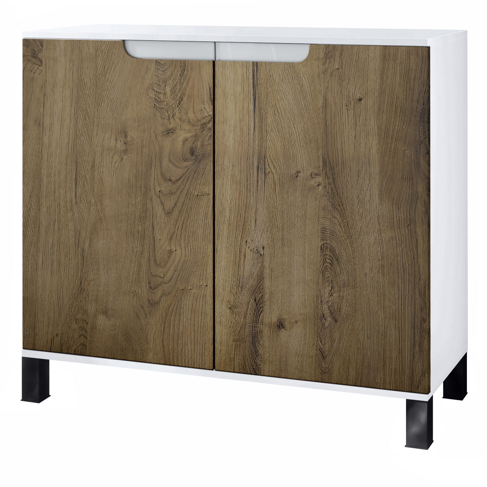 KOMMODE Sylt Eiche Ribbeck - Alteiche, Holzwerkstoff (92.5/84.5/35cm) - Vladon