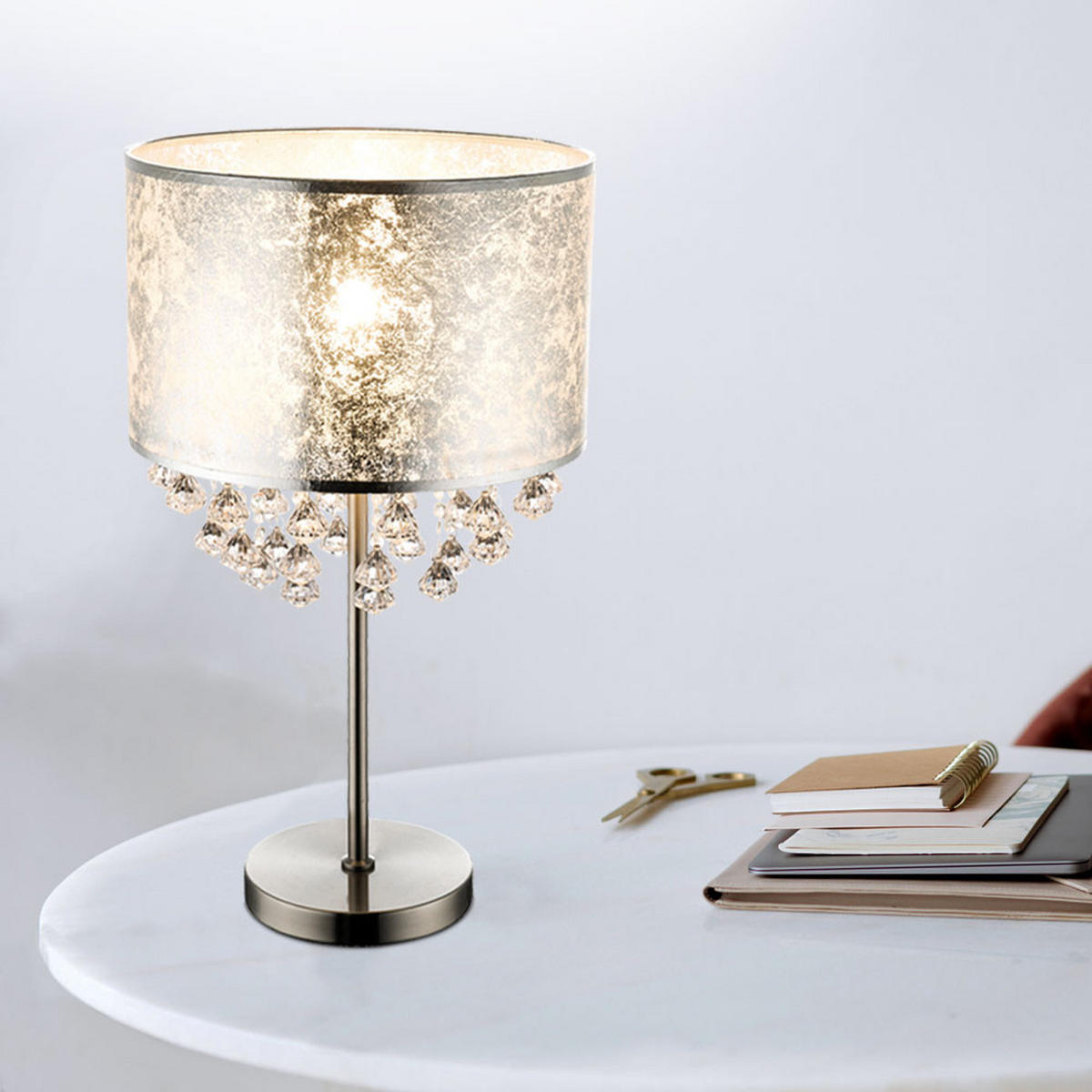 LED TISCHLEUCHTE AMY Weiß Metall - Weiß, Kunststoff (32/32/56cm) - Globo Lighting