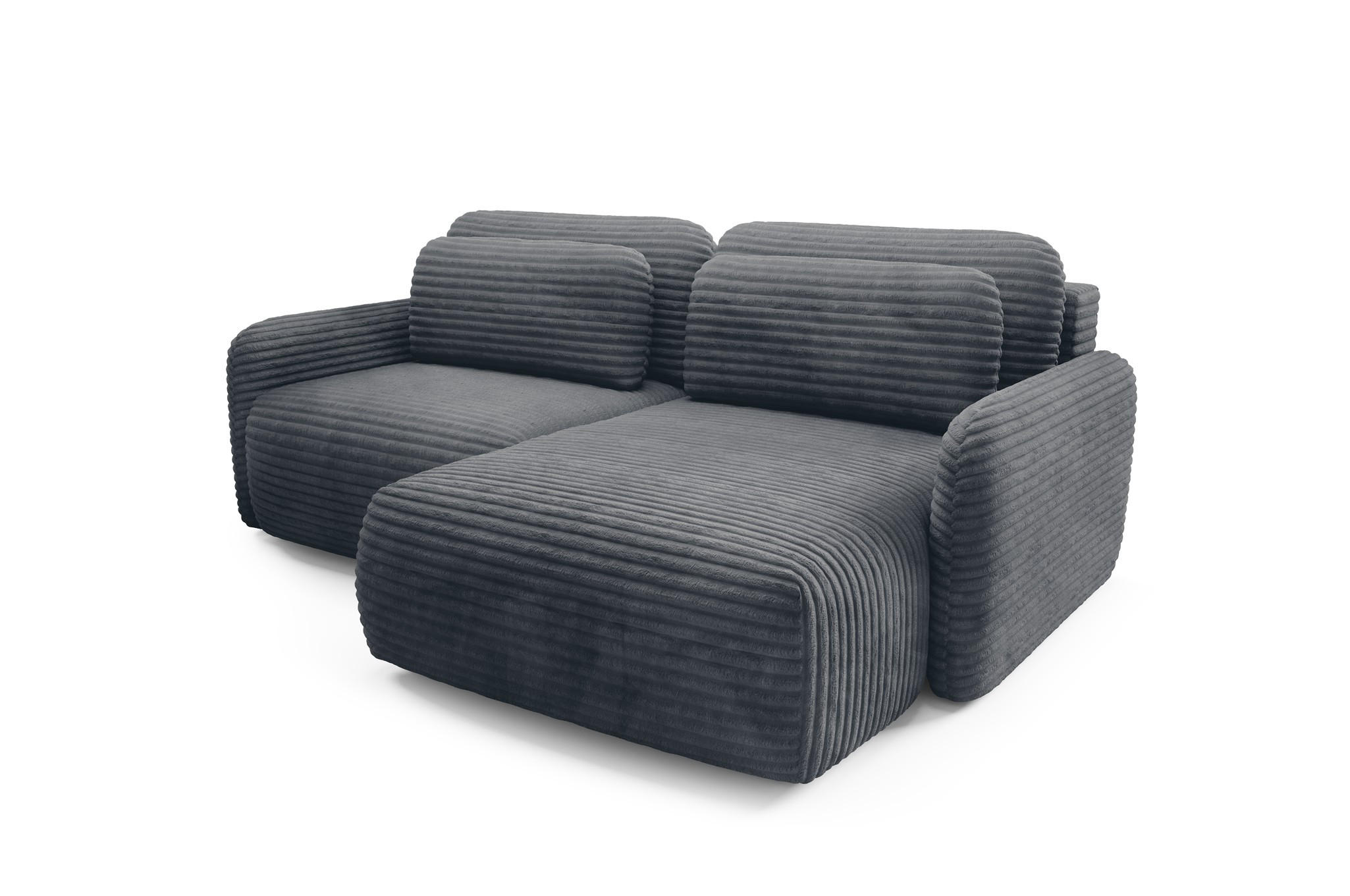 Fun Möbel Ecksofa Anthrazit 240x165 cm