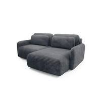 ECKSOFA Simone Mit Schlaffunktion - Anthrazit, Holzwerkstoff/Textil (165/240cm) - Fun Möbel
