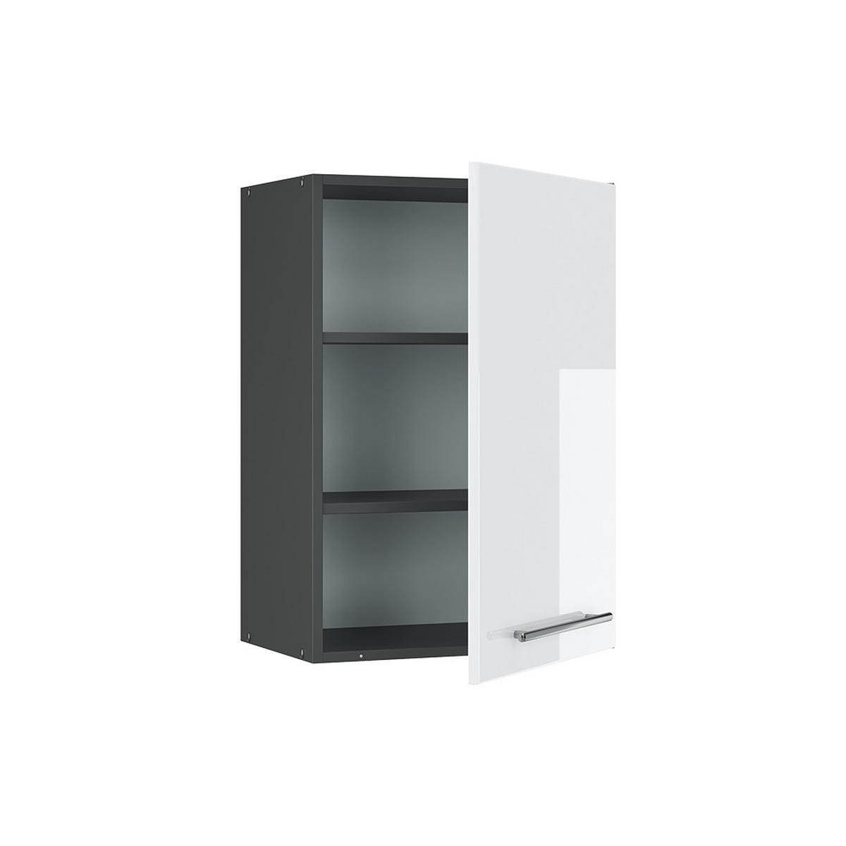 HÄNGESCHRANK Fame-Line Weiß Hochglanz 50 cm - Weiß Hochglanz/Anthrazit, Holzwerkstoff (50/72/34.1cm) - Vicco