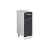 KÜCHENUNTERSCHRANK R-Line Schwarz Beton 30 cm ohne Arbeitsplatte - Schwarz/Weiß, Holzwerkstoff (30/81.6/46cm) - Vicco