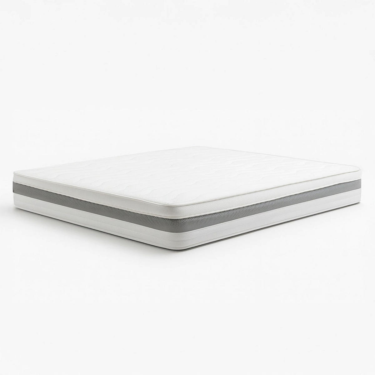 MATRATZE 120x200 | Thermosensibler Waterfoam, Hohe Festigkeit, Atmungsaktiv und Allergikerfreundlich - Weiß, Textil (120/200cm) - The White Stone