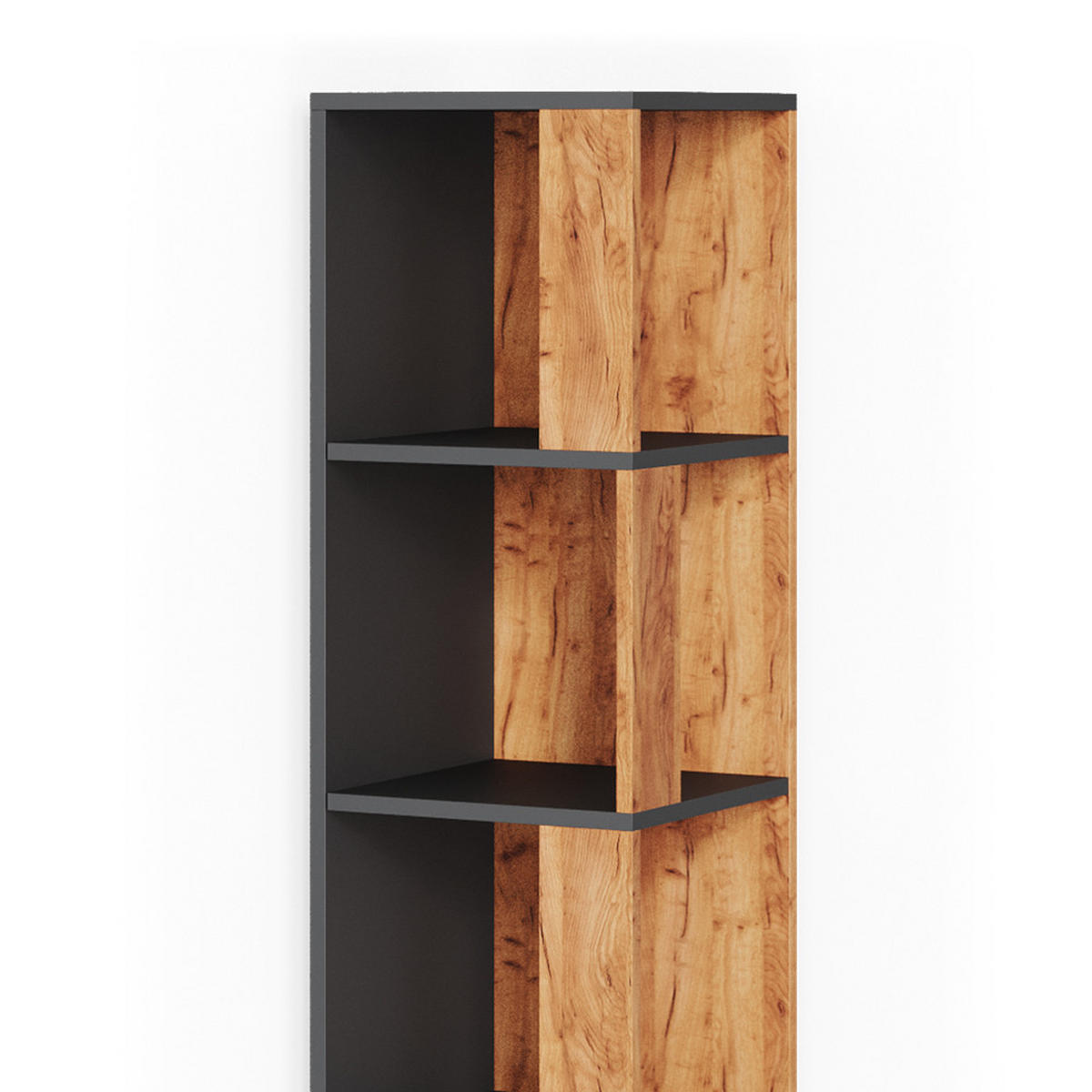 ROHOVÁ POLICE Lio Zlatý mocný dub - medově dubová, kompozitní dřevo (33.3/162.2/33.3cm) - Vicco