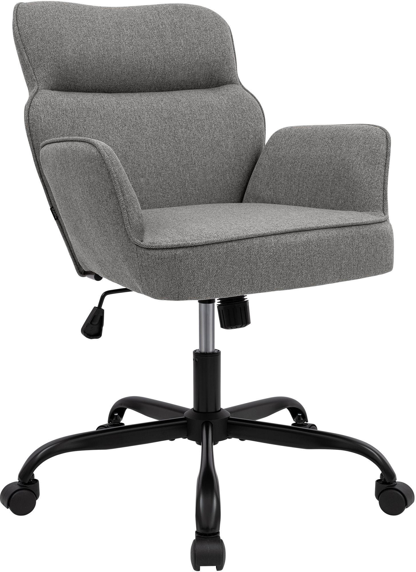 DREHSTUHL Stoff Grau - Schwarz/Grau, Textil (62/86/68cm) - CLP