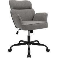 DREHSTUHL Stoff Grau - Schwarz/Grau, Textil (62/86/68cm) - CLP