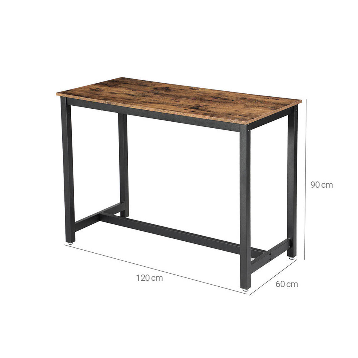 BARTISCH - Braun, Holzwerkstoff (120/60/90cm) - Hansiro
