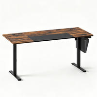 SCHREIBTISCH 160/70/72-120 cm elektrisch höhenverstellbar Tisch - Braun, Holz (160/70/72cm) - Kaket