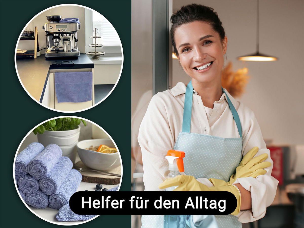 REINIGUNGSTÜCHER, 10er-Set, 30x30 cm, 80% Polyester, 20% Polyamid, Lila - Flieder, Textil (30/30cm) - Zollner