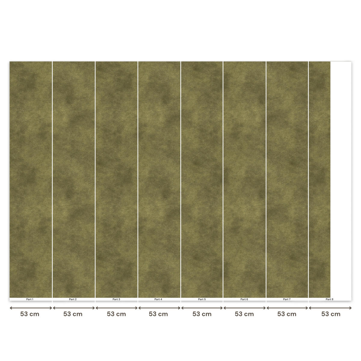 TAPETE - Textur - Abstrakt - Grün - 400x300 cm - Olivgrün, Papier (400/300cm) - OnlyWow