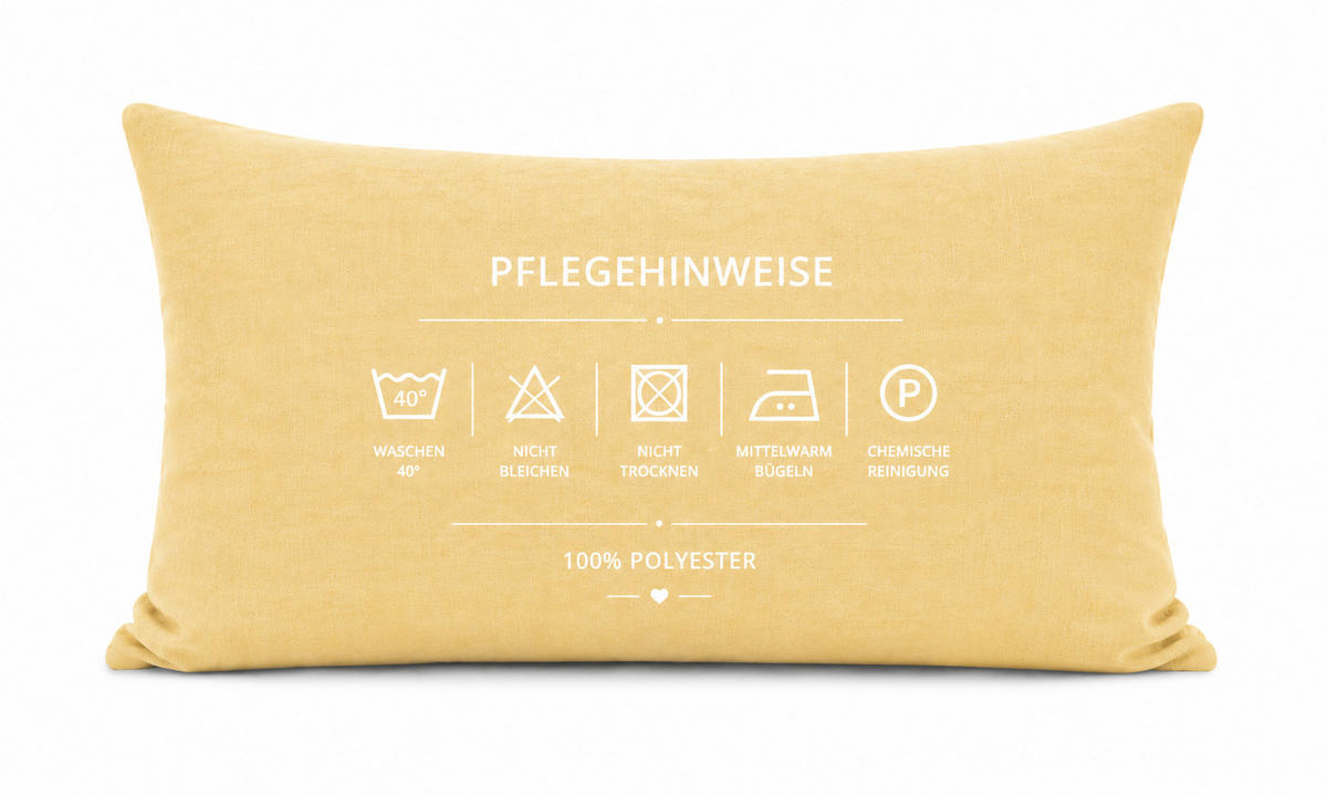 KISSENBEZUG Leinenoptik 40/60 cm Gelb - Gelb, Textil (40/60cm) - TiborTex