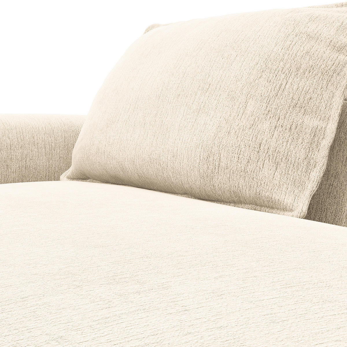 2,5-SITZER SOFA - Champagner/Schwarz, Textil (217/82/156cm) - home24