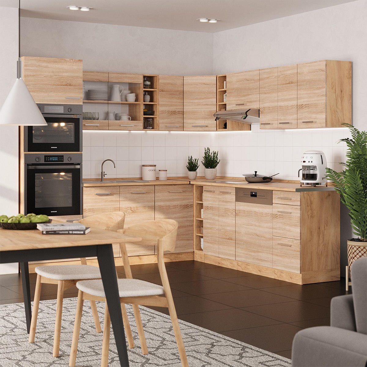 Honigeiche/Sonoma Eiche, Holzwerkstoff (247/81.6/60cm) - Vicco