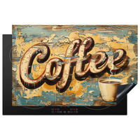 HERABDECKPLATTE - Kaffee - Vintage - Braun - Tasse - 83x52 - Teakfarben, Kunststoff (83/52/0.2cm) - MuchoWow