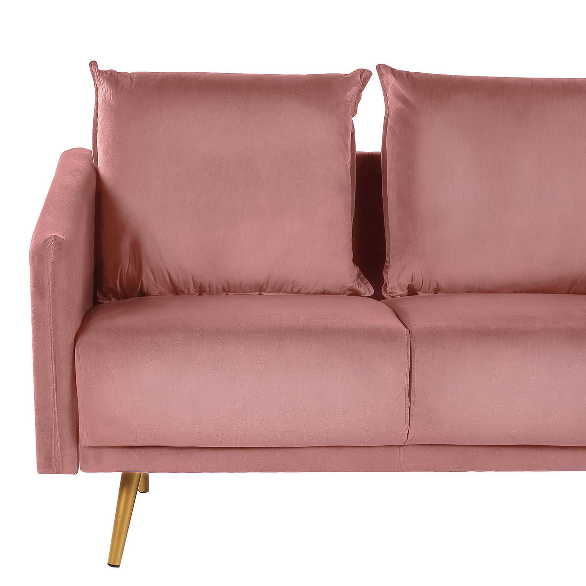2-SITZER-SOFA Samtstoff Rosa Maura - Pink, Textil (130/83/78cm) - Beliani