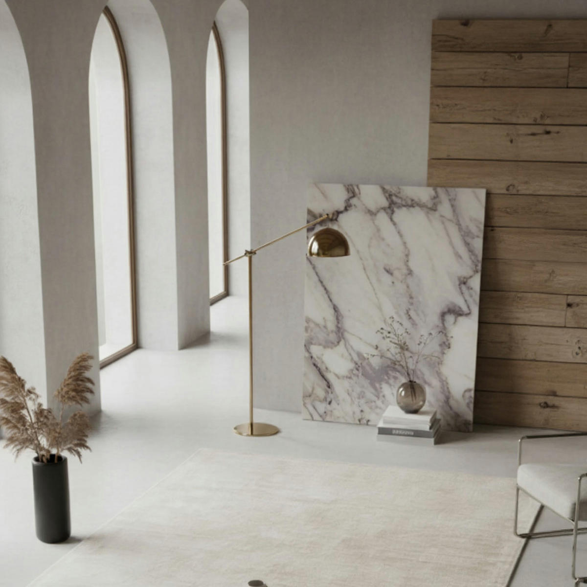 TEPPICH Viskose handgewebt zeitloses Design BARI, Beige-Grau 200x290 cm - Beige, Textil (200/290cm) - KADIMA DESIGN