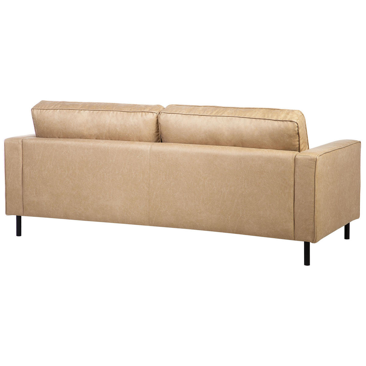 SOFA-SET 4-sitzer Lederoptik Beige Savalen - Beige, Kunststoff/Textil (204/87/91cm) - Beliani