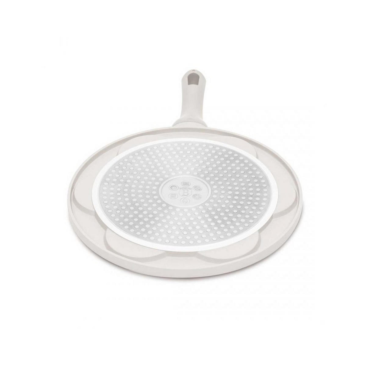 PFANNKUCHENPFANNE Weiß 26/26/1.3 cm BH7792 - Weiß, Metall (26cm) - Berlinger Haus