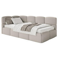 JUGENDBETT Cloudy links Bouclé Greige - Taupe, Kunststoff/Textil (90/200cm) - Selsey