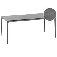 KONFERENZTISCH 90/180 cm Dunkelgrau Sovareto - Dunkelgrau, Kunststoff (180/90/75cm) - Beliani