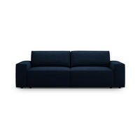 SOFA ausklappbar mit Bettkasten Jodie aus Boucle dunkelblau 3 Sitzplätze - Dunkelblau, Textil (107/86/247cm) - Micadoni