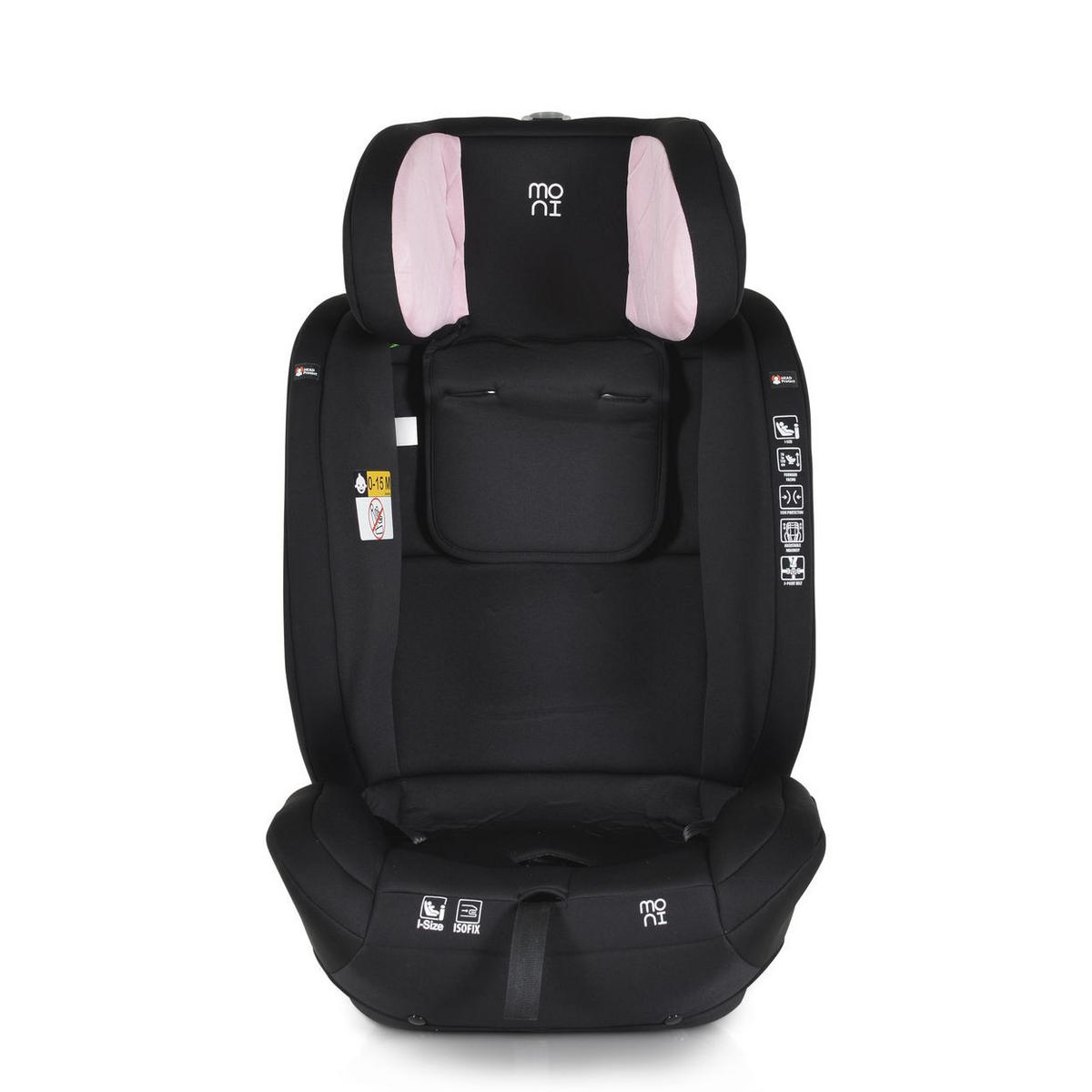 KINDERSITZ i-Size i-Safe rosa (76-150cm) Isofix, Top Tether, 13-fach verstellbar - Rosa, Kunststoff (45/60/46cm) - Moni