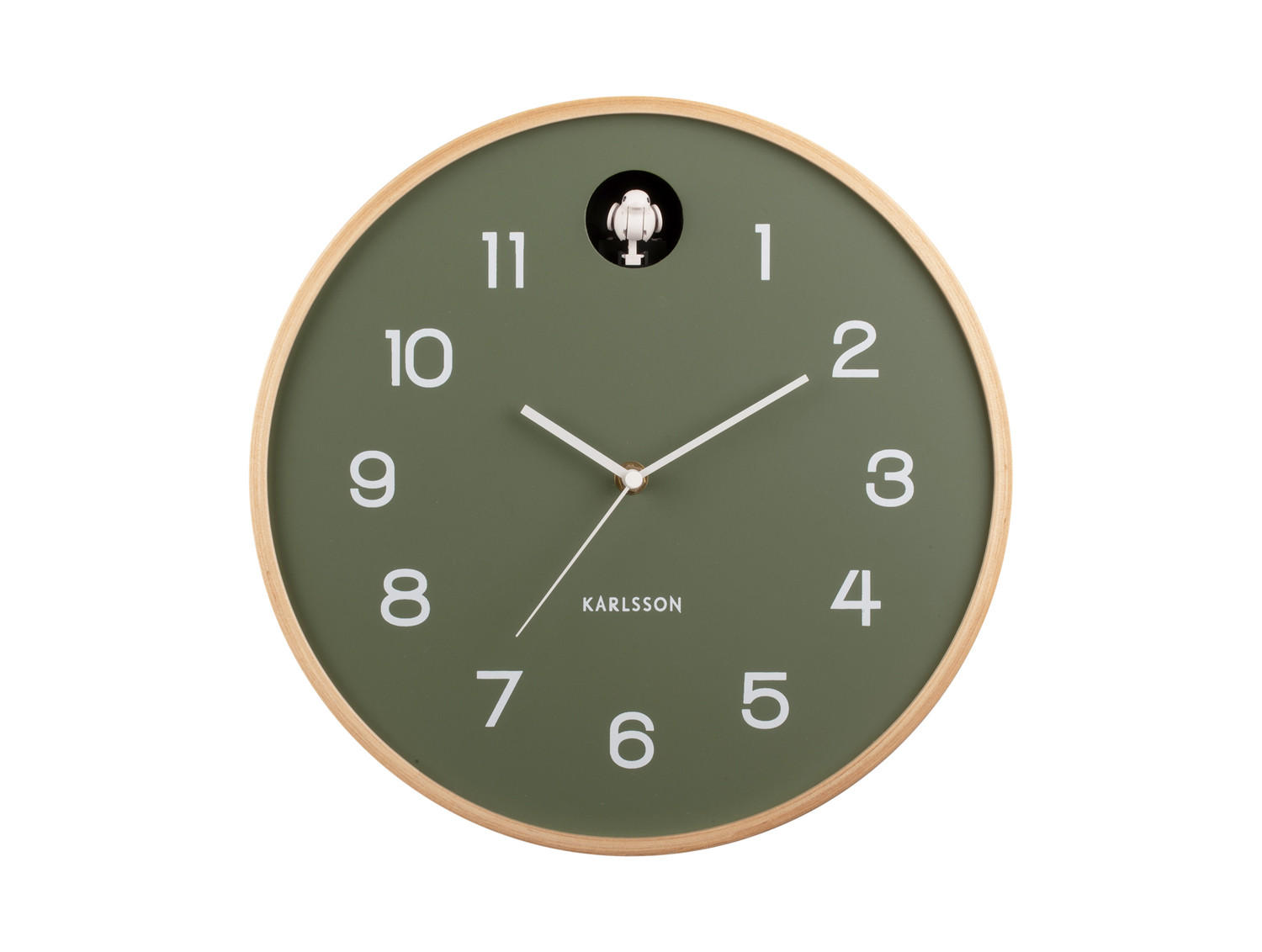 Karlsson Wanduhr Grün 31.5x31.5x2 cm