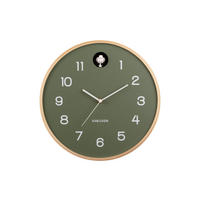 WANDUHR Natural Cuckoo Ø31,5 cm - Grün, Holz (31.5/31.5/2cm) - Karlsson