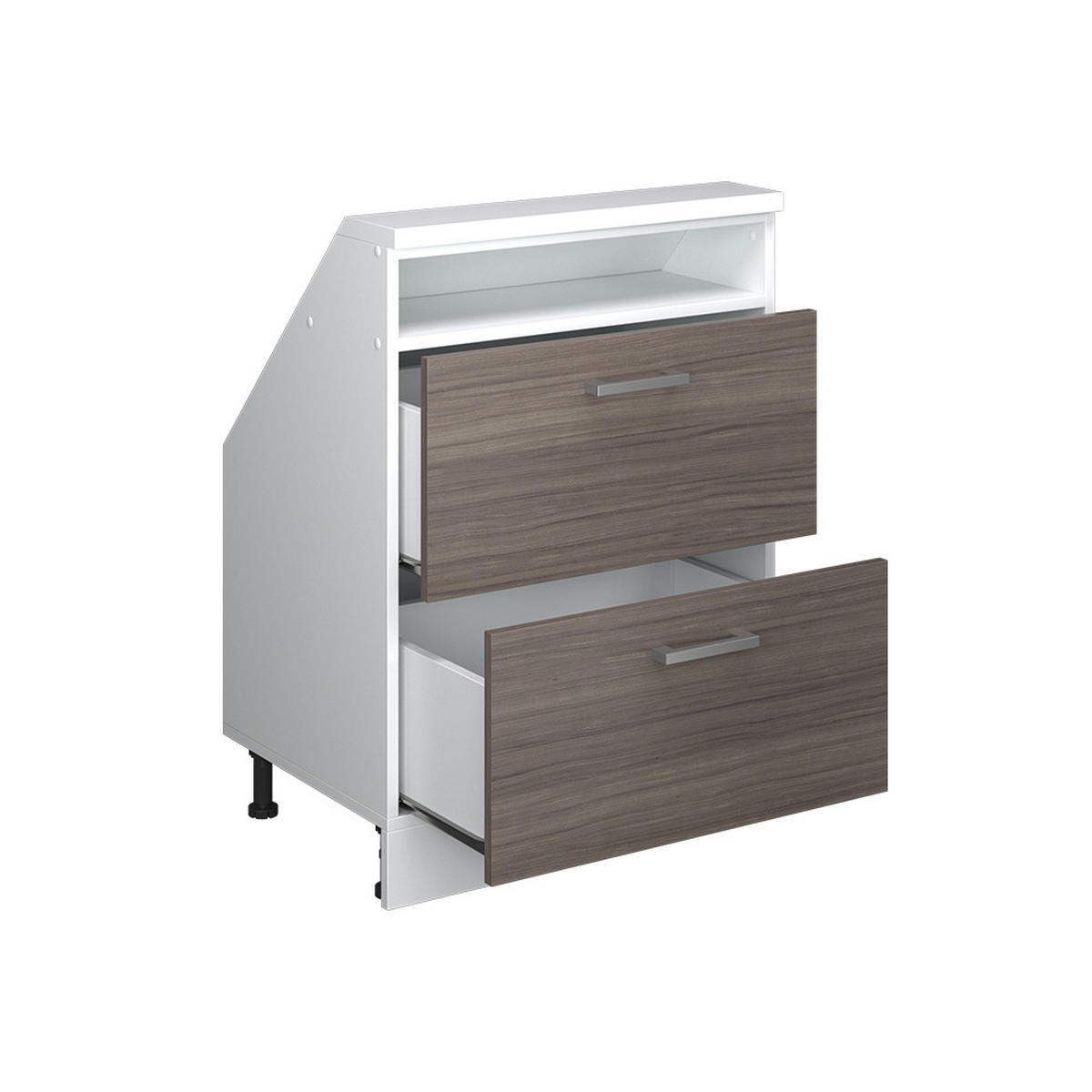 Weiß/Grau, Holzwerkstoff (60/81.6/46cm) - Vicco