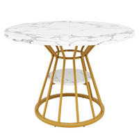 ESSTISCH Goldfarben 100/100/76 cm - Goldfarben, Holz (100/100/76cm) - PANGIVO