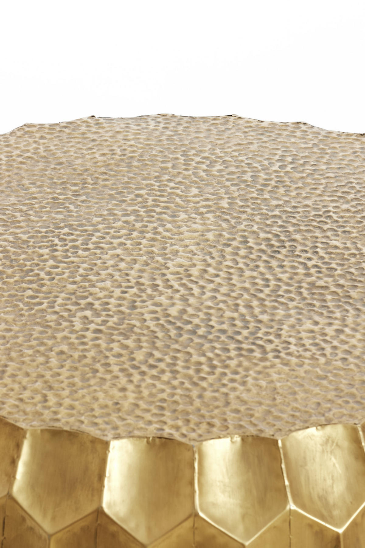 COUCHTISCH Kalan Gold Ø85/42 cm - Goldfarben, Metall (85/85/42cm) - Light & Living