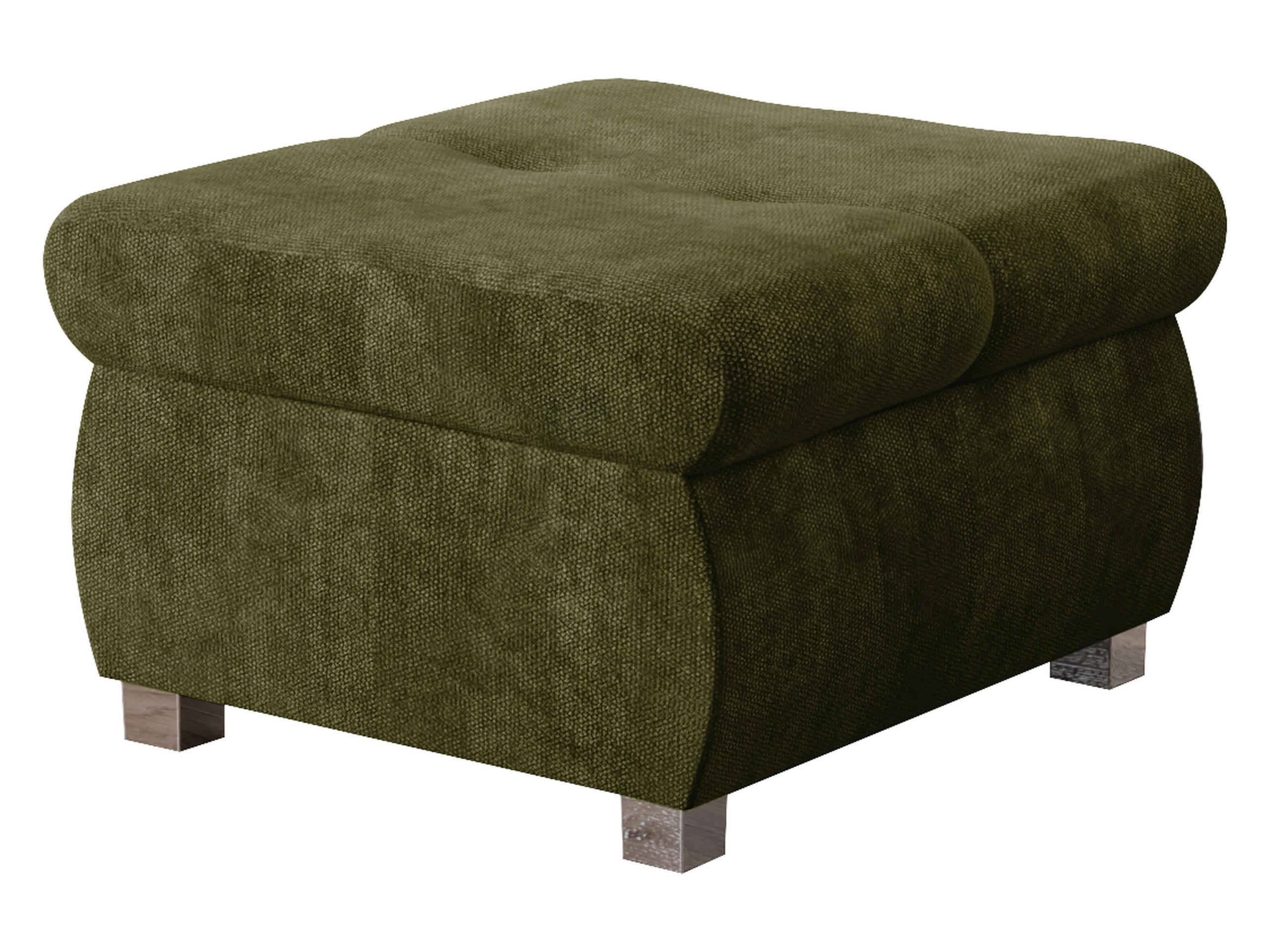 POLSTERHOCKER Orkan Klein - Silberfarben/Grün, Holz/Textil (60/39/60cm) - MIRJAN24
