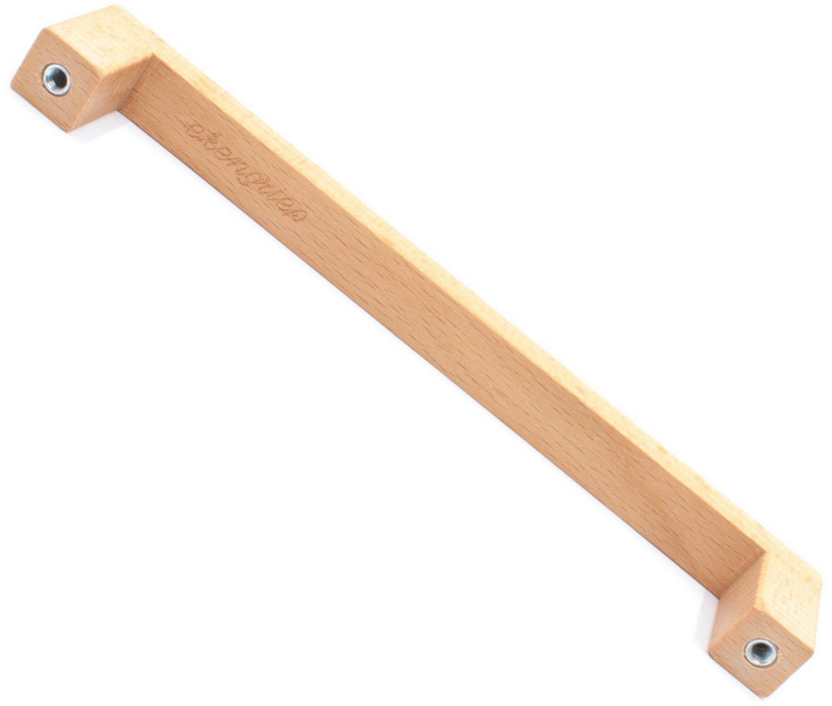 MÖBELGRIFF BA 256mm, Schrankgriff Buche massiv, Holzgriff Küche - Grau, Holz (1.4/2.8/27cm)