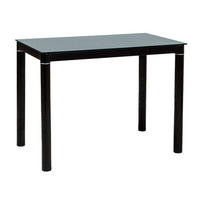 ESSTISCH Galant schwarz 100 / 60 / 75cm - Schwarz, Glas/Holz (60/100/75cm) - Feldmann-Wohnen