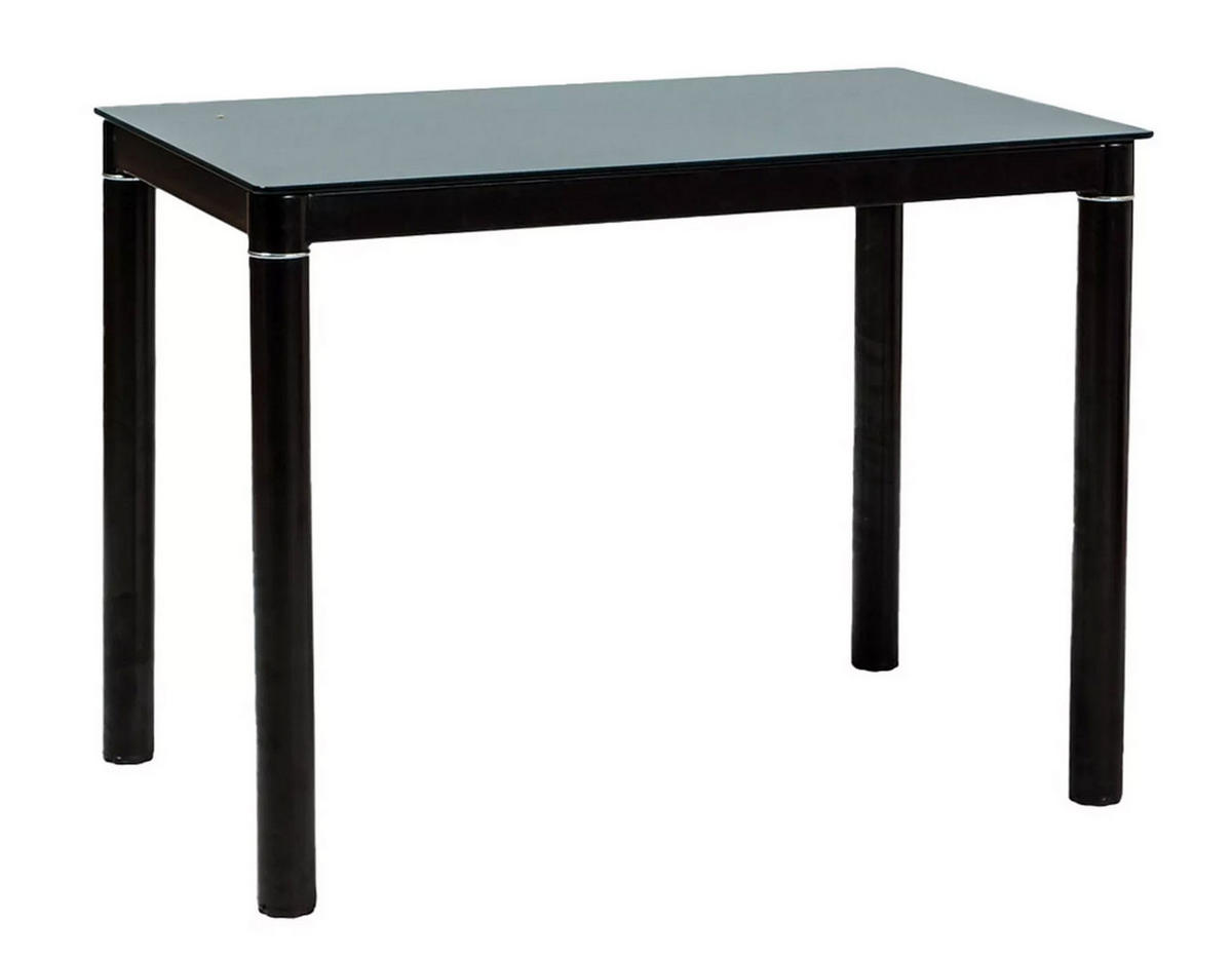 ESSTISCH Galant schwarz 100 / 60 / 75cm - Schwarz, Glas/Holz (60/100/75cm) - Feldmann-Wohnen