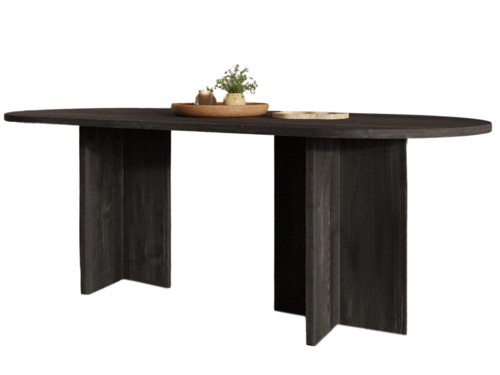 ESSTISCH Jesion Portland SANAS - Schwarz, Holzwerkstoff (90/204/75cm) - Compleo24