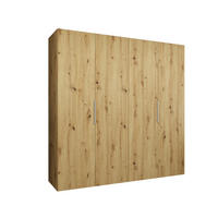 DREHTÜRENSCHRANK 202/200/52 4-türig - Kaschmir/Eiche Artisan, Holz (200/202/52cm) - MÖBEL KRYSPOL