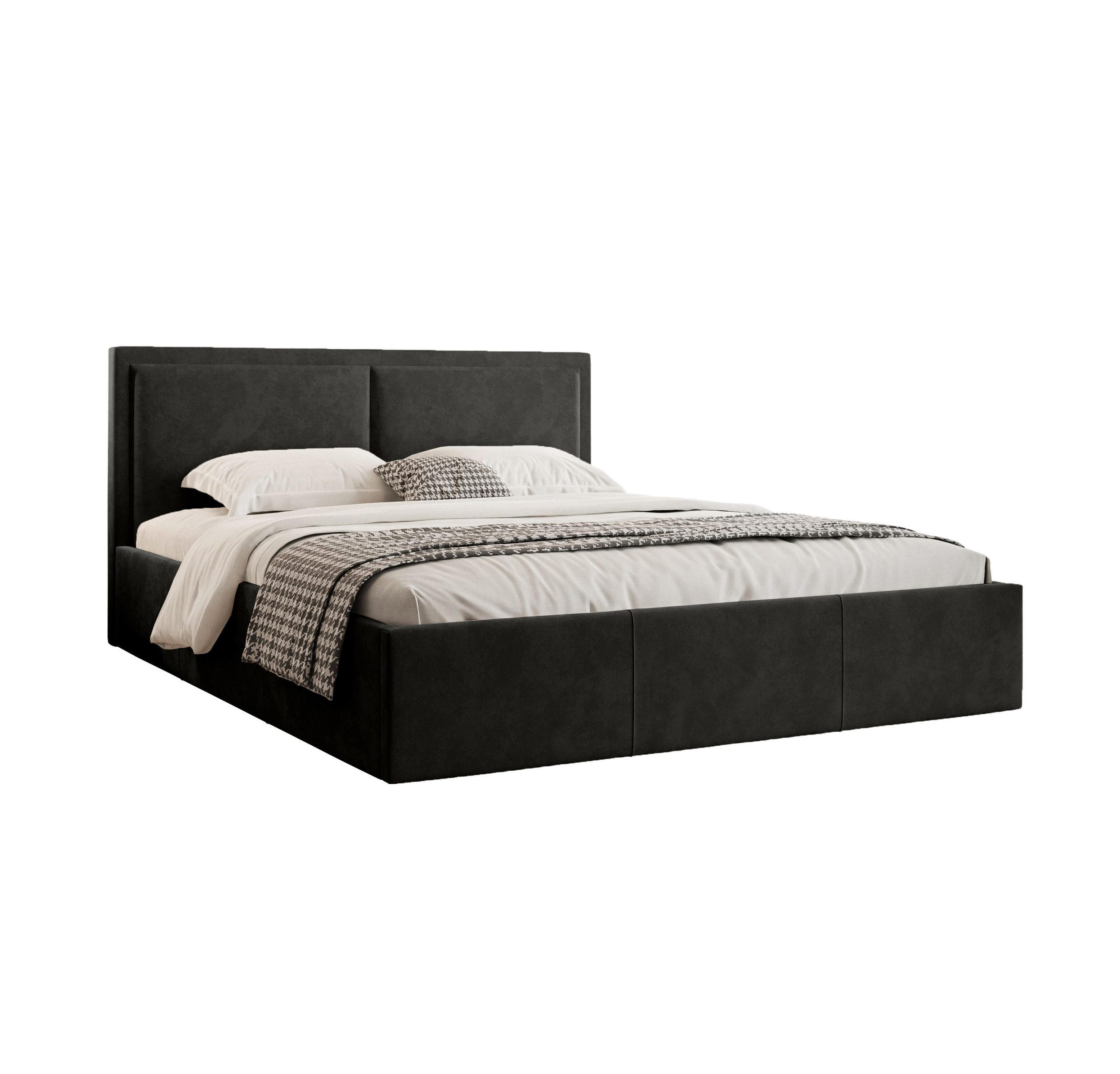 POLSTERBETT aus Polyester Osterne II 180x200 cm, Schwarz - Schwarz, Textil (180/200cm) - Fedve