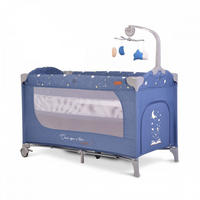 REISEBETT Once upon a time blau 2 Ebenen, Seiteneingang, Matratze, Mobile - Blau, Kunststoff (60/120cm) - Cangaroo