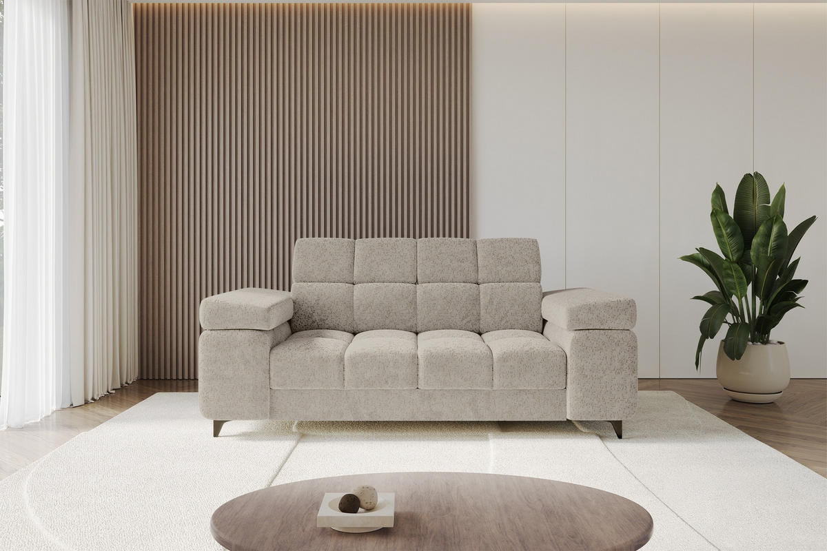 SOFA 2-Sitzer LORD-S1 194x97x90 cm Beige Chenille - Beige, Holzwerkstoff/Textil (194/90/97cm) - ALTDECOR