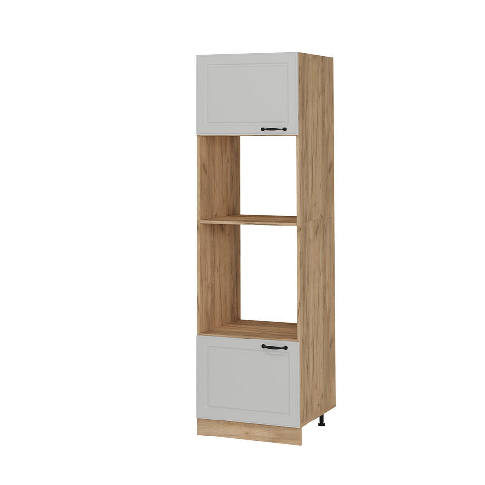 MIKROVÅGSSKÅP R-Line Vitt hus på landet 60 cm Vit, Honungsek 206.8/60/57.2 cm